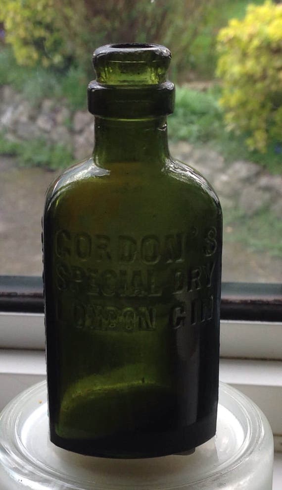 Antique Miniature Gin Bottle. Gordon's Special Dry London