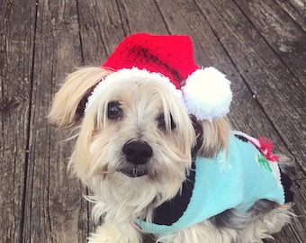 Dog Christmas Santa Hat, Christmas cat costume, Cat Christmas Hat, Christmas Hat for Cat, Cat Santa hat