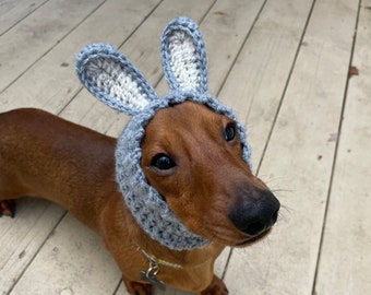 Crochet pattern #083 - Bunny Snood, Dog Ear Warmer, Rabbit Dog Hood - pdf tutorial