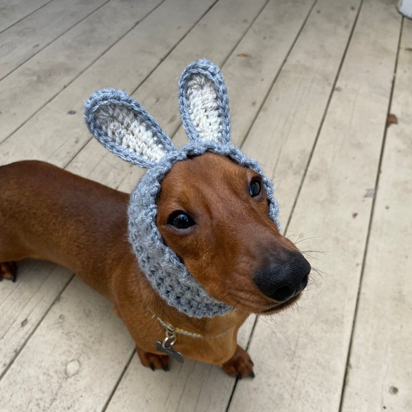 Crochet pattern #083 - Bunny Snood, Dog Ear Warmer, Rabbit Dog Hood - pdf tutorial