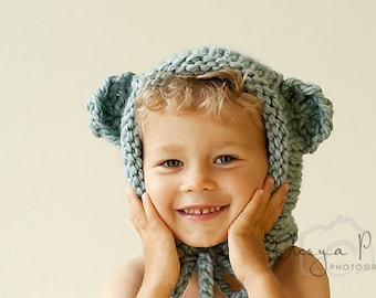 Breipatroon #035 - Dikke beermuts - baby-, kinder-, volwassenmaten - pdf-tutorial