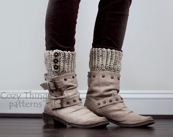 Crochet pattern #008 - Women ribbed boot cuffs, leg warmers - pdf tutorial