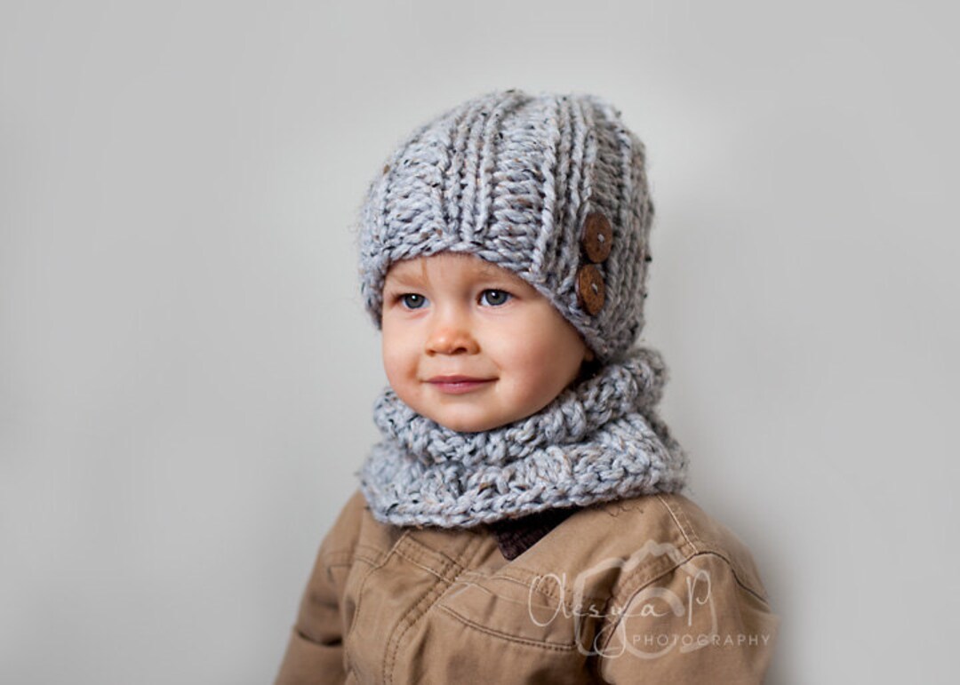 Knitting Pattern 014 Chunky Urban Hat and Neck Warmer Set - Etsy