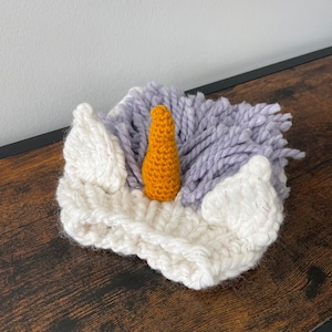 Unicorn dog snood, Dog hat, Dog hood, Dog snood pet costume