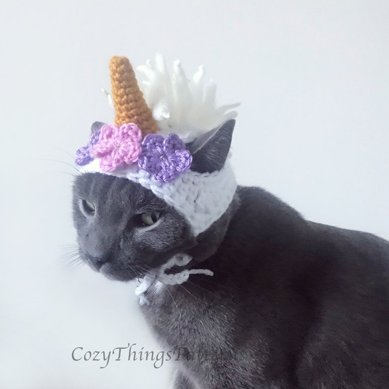 Unicorn Cat Hat Small Dog Unicorn Hat Cat Costumes Unicorn Etsy