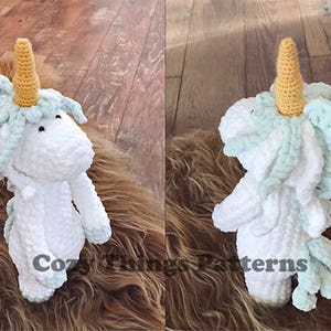 Crochet pattern #046 - Unicorn Plush toy, Animal Amigurumi, Unicorn Crochet Toy Pattern  - Pdf Tutorial