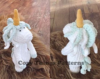 Crochet pattern #046 - Unicorn Plush toy, Animal Amigurumi, Unicorn Crochet Toy Pattern  - Pdf Tutorial