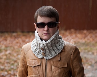 Crochet pattern #032 - Chunky quick and easy Cowl, neck warmer, scarf - Child, adult sizes - pdf tutorial