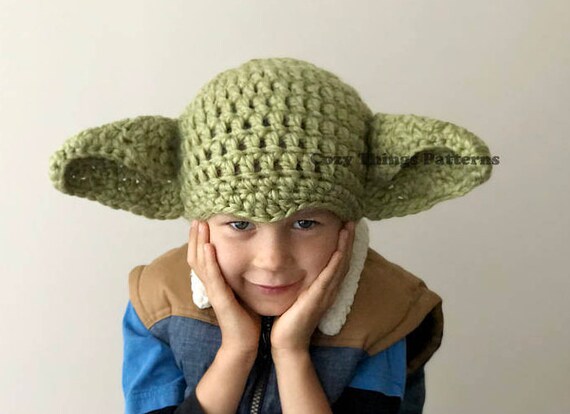 Kids Yoda Hat Star Wars Hat Baby Yoda Hat Yoda Inspired Hat Winter Hat Child Size Toddler Size