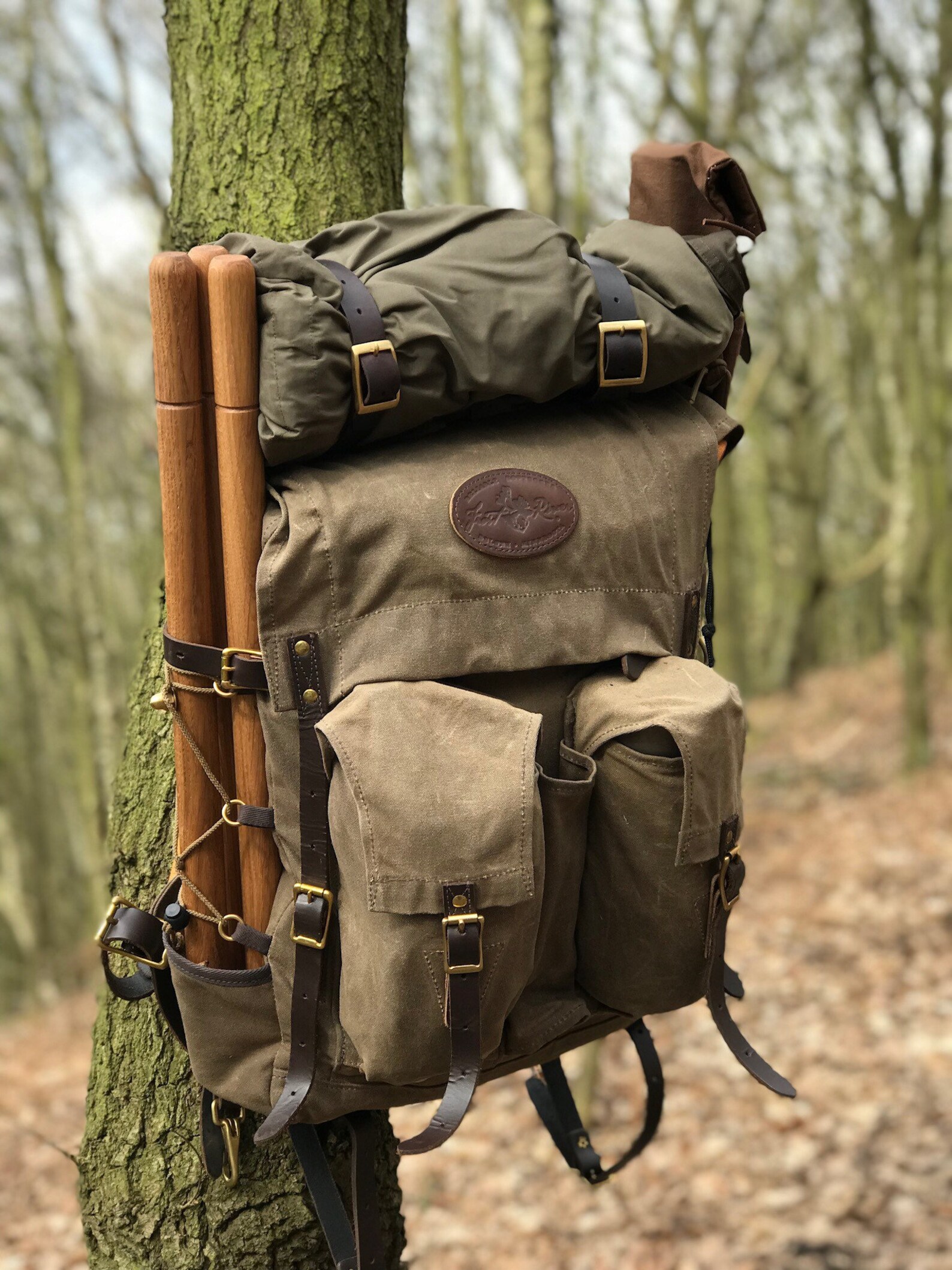 Bushcraft Tripod Leather and Oak Stool Etsy
