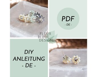 DIY CLARA | ear studs Instruction PDF Tutorial - German