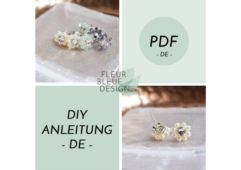 DIY CLARA Ohrringe Anleitung PDF Tutorial Deutsche Version Bild 1