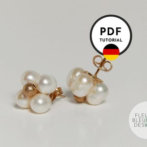 Pendientes de perlas sencillos - Instrucciones para hacer uno mismo - LUNA - Alemán