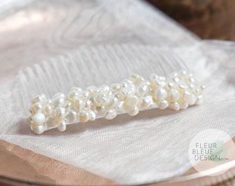 CECILIA Mini | small pearl wedding hair comb for the bride