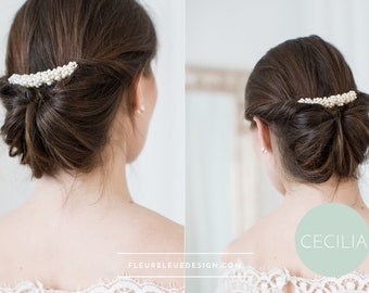 freshwater pearls hair comb a classic bridal hair jewelry for wedding