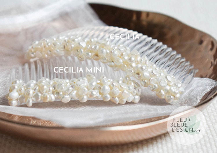 Vintage Inspired Swarovski Crystal Bridal Flower Hair Comb – La