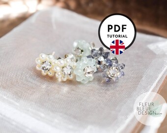 small gemstone earrings  - DIY crafting instructions -- CLARA -- English