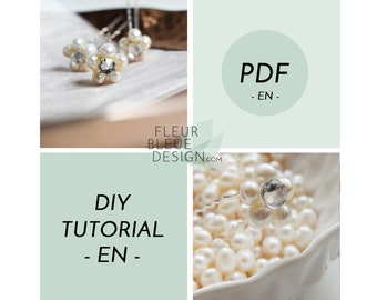 LUNA hair pin - DIY Instruction PDF Tutorial - Egnlish