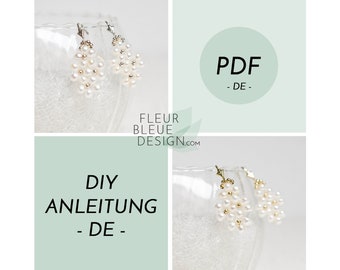 BERNADETTE earrings - DIY Instruction PDF Tutorial - German Version