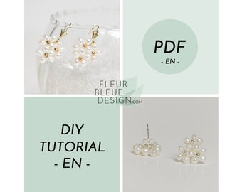 DIY MARGUERITE | Ohrringe Anleitung PDF Tutorial - Englische Version