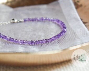 AMETHYST | gemstone bracelet in purple