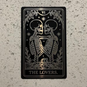 Carta dei tarocchi degli amanti dei metalli, regalo di San Valentino