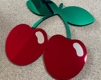 Pacha style cherries mirror art