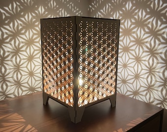 Asanoha geometric pattern shadow lamp.
