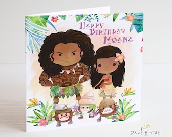 Personalised Disney Moana Birthday Card