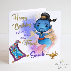 Aladdin Personalisierte Geburtstagskarte - Genie
