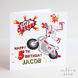 TOY STORY Biglietto d'auguri personalizzato - DUKE Caboom!