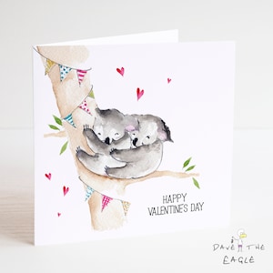 Koala Valentine's Card - Husband Wife Girlfriend Boyfriend