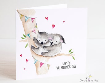 Koala Valentine's Card - Husband Wife Girlfriend Boyfriend