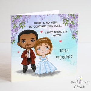Tarjeta de San Valentín inspirada en Bridgerton - Daphne y el duque
