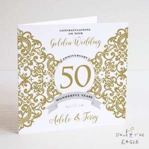金婚式記念カード - 50年