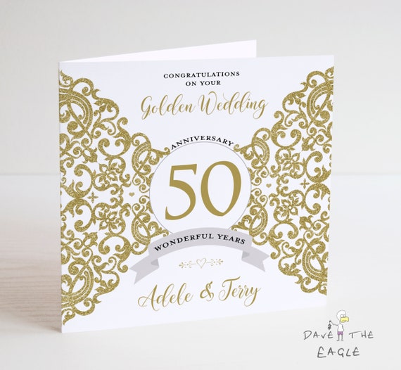 Bodas de Oro 50 años Aniversario de Boda Regalo | Greeting Card