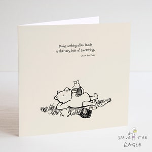 Winnie the Pooh Classic Sentiment Card - Quote Birthday Anniversary Valentines