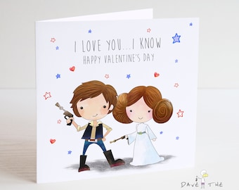 STAR WARS - Valentine&#39;s Card - Girlfriend Boyfriend Husband Wife