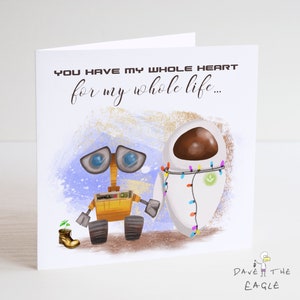 WALL-E Anniversary Valentine's Card - WALL-E and EVE
