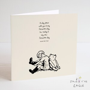 Winnie the Pooh Classic Sentiment Card - Citazione Compleanno Anniversario