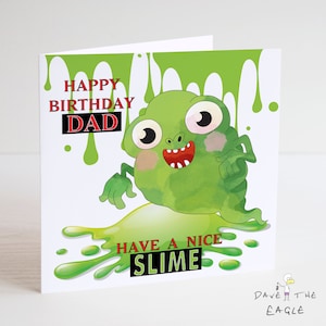 GHOSTBUSTERS Personalised Birthday Card - Slimer