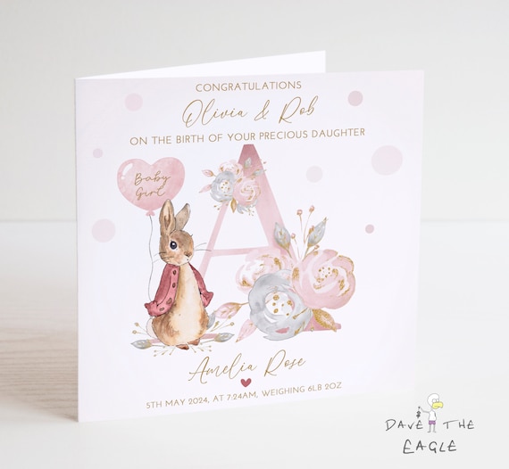 Bunny Congrats Pink Greeting Card Bunny Congrats Pink Greeting Card