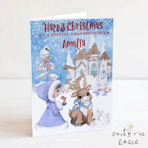 Tarjeta de Navidad Princesa de las Nieves - Mágica, Personalizada
