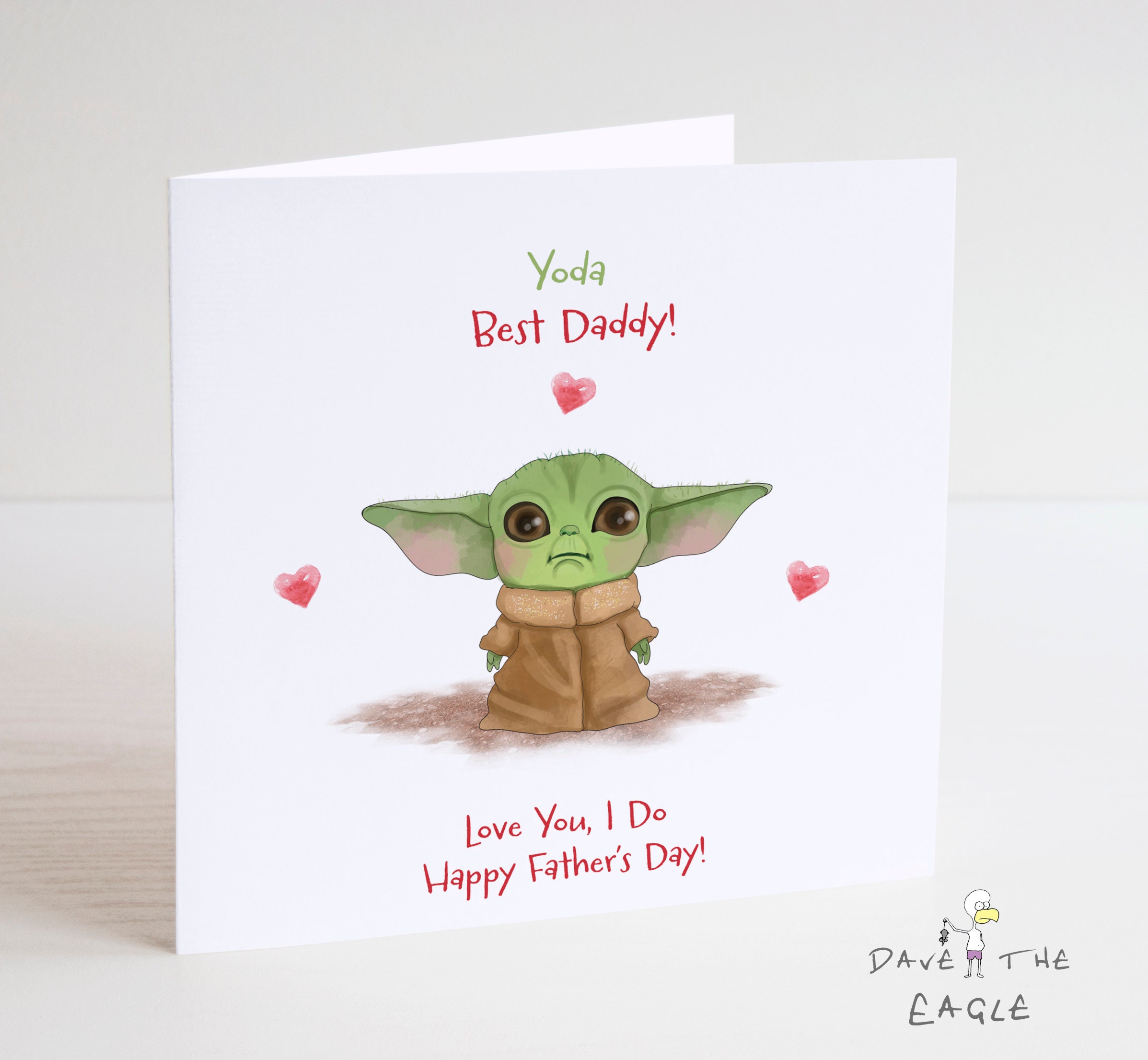 BABY YODA Father's Day Card Mandalorian Daddy Dad Etsy Ireland