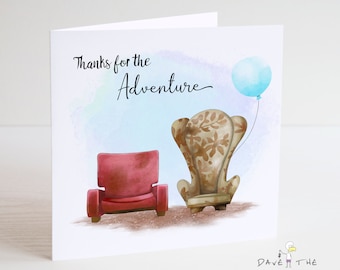 UP! Thanks For The Adventure Anniversary card - Ellie & Carl Chairs