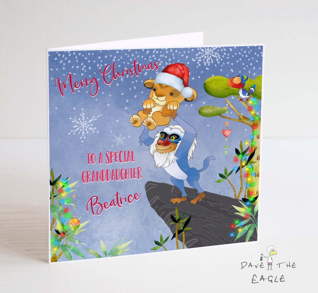 The Lion King Christmas Card Etsy UK