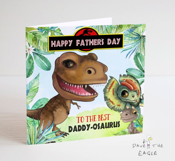 Tarjeta del Día del Padre de los Dinosaurios Jurassic Park - Etsy México Tarjeta del Día del Padre de los Dinosaurios Jurassic Park - Etsy México