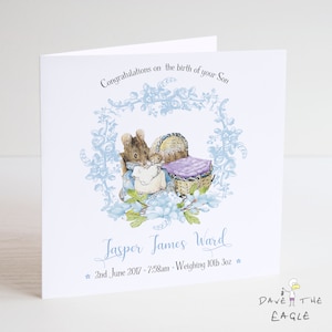 Nueva tarjeta de bebé - Sobre el nacimiento de su hijo - Little Mouse