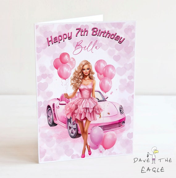 Barbie personalised birthday card new arrivals