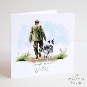 Tarjeta de cumpleaños personalizada de caza: vida en el campo, guardabosques, caza y tiro, regalo de cumpleaños
